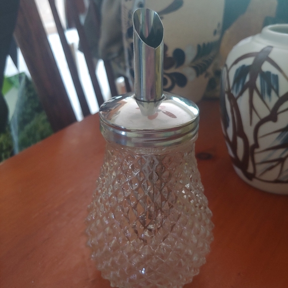 Vintage Glass Sugar Dispenser Grace Diamond Point glass - Picture 2 of 4